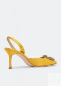 Туфли MANOLO BLAHNIK Hangisli slingback pumps, желтый