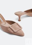 Мюли MANOLO BLAHNIK Maysale mules, бежевый