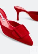 Мюли MANOLO BLAHNIK Maysale mules, красный