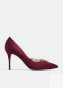 Атласные туфли MANOLO BLAHNIK Nadira satin pumps, бордовый