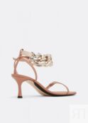 Сандалии NO.21 Chunky chain-embellished sandals, бежевый 22ECPXNV13071-X003 | Beige фото 4