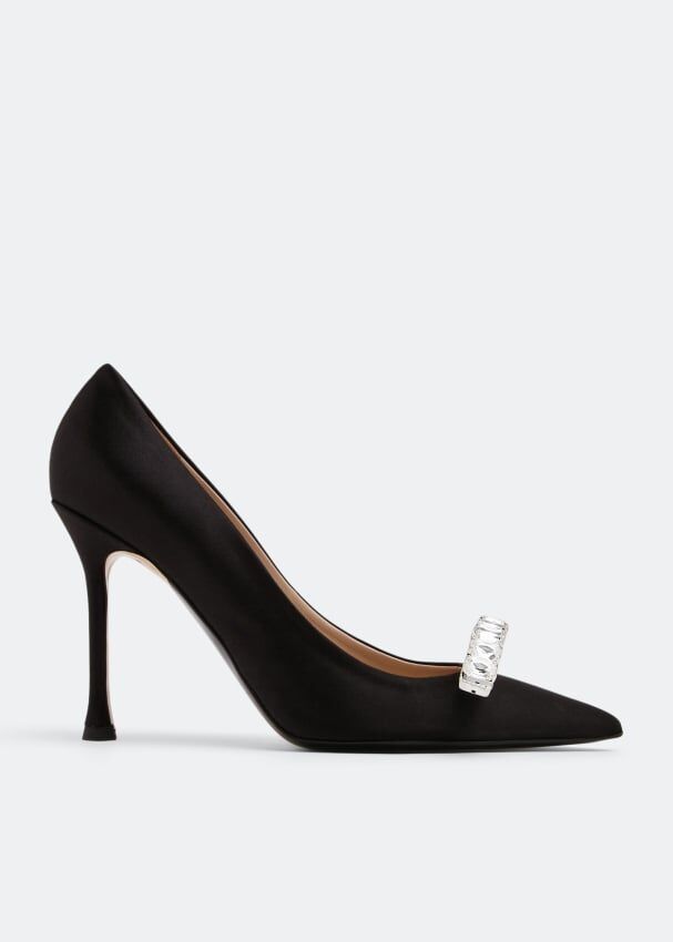 Туфли NO.21 Crystal-embellished pumps, черный 22ICPONV14052-X050 | Black фото 1