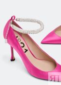 Атласные туфли NO.21 Satin pumps, розовый