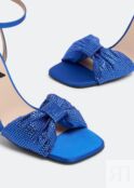 Сандалии NO.21 Crystal-embellished bow sandals, синий