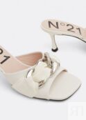 Сандалии NO.21 Chunky chain-embellished sandals, белый