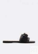 Сандалии NO.21 Chunky chain-embellished slide sandals, черный 22ECPXNV13050-X054 | Black фото 1