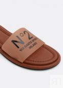 Сандалии NO.21 Logo print slide sandals, коричневый 22ECPXNV13000-X020 | Brown фото 3