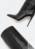 Ботинки PARIS TEXAS Croc-embossed leather boots, черный PX133-XCOCO-CARBON | Black фото 3