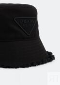 Шляпа PRADA Monochrome bucket hat, черный