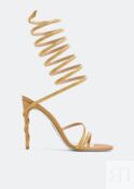 Сандалии RENÉ CAOVILLA Cleo crystal-embellished sandals, золотой