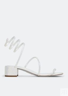 Сандалии RENÉ CAOVILLA Cleo crystal-embellished sandals, серый