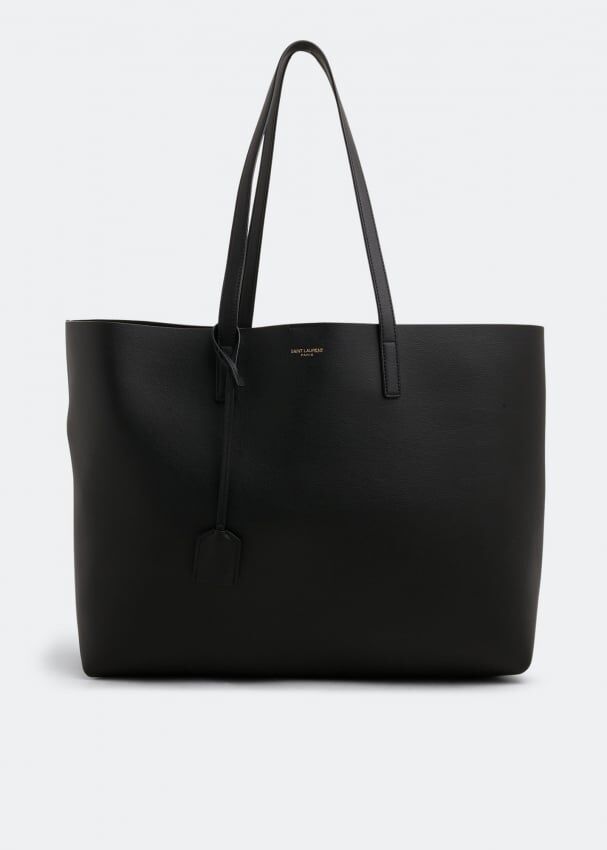 Сумка-тоут SAINT LAURENT Leather shopping tote bag, черный 600281CSV0J1000 | Black фото 1