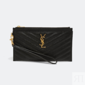 Сумка SAINT LAURENT Large monogram pouch, черный