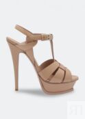 Шлепанцы SAINT LAURENT Tribute platform sandals, бежевый 457752B8I009935 | Beige фото 1