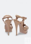 Шлепанцы SAINT LAURENT Tribute platform sandals, бежевый 457752B8I009935 | Beige фото 3