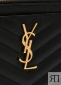 Сумка SAINT LAURENT Monogram quilted leather pouch, черный