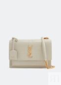 Сумка кросс-боди SAINT LAURENT Sunset medium chain bag, белый 442906DND0J9207 | White фото 1