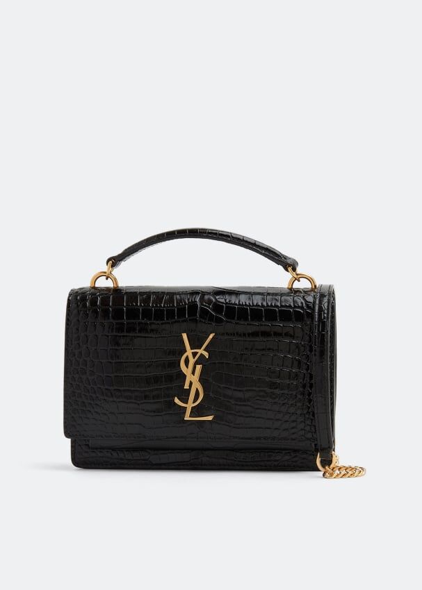 Сумка кросс-боди SAINT LAURENT Sunset chain wallet bag, черный 533026DND1J1000 | Black фото 1