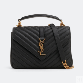 Сумка SAINT LAURENT College medium chain bag, черный