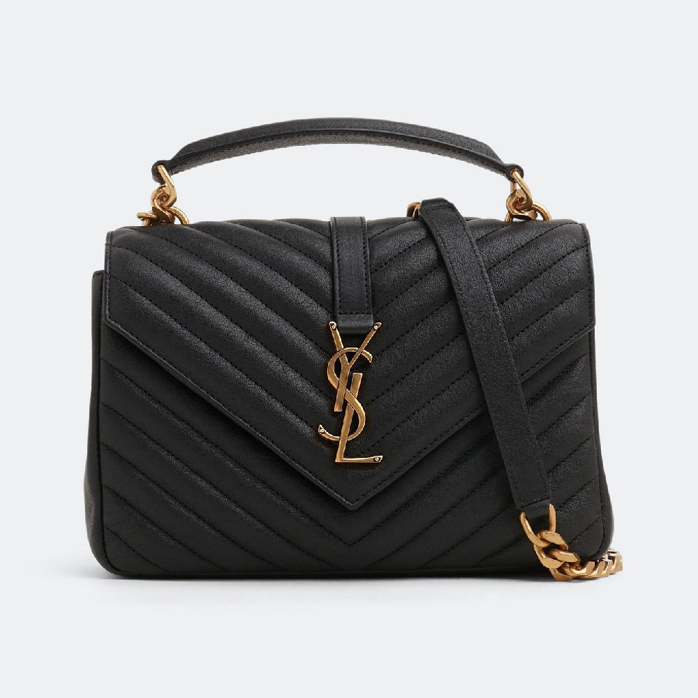 Сумка SAINT LAURENT College medium chain bag, черный 600279BRM071000 | Black фото 1