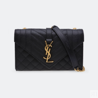 Сумка SAINT LAURENT Envelope small chain bag, черный