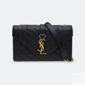 Сумка SAINT LAURENT Envelope small chain bag, черный 600195BOW911000 | Black фото 1