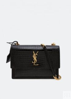 Сумка SAINT LAURENT Sunset medium chain bag, черный