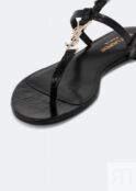 Сандалии SAINT LAURENT Cassandra flat sandals, черный