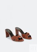 Мюли SAINT LAURENT Bianca mules, коричневый 62013000J007660 | Brown фото 2