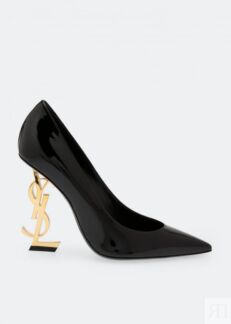 Туфли SAINT LAURENT Opyum patent leather pumps, черный