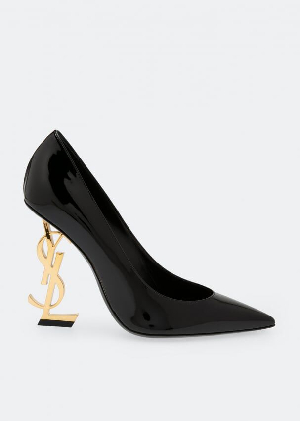 Туфли SAINT LAURENT Opyum patent leather pumps, черный 4720110NPKK1000 | Black фото 1