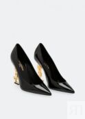 Туфли SAINT LAURENT Opyum patent leather pumps, черный 4720110NPKK1000 | Black фото 2