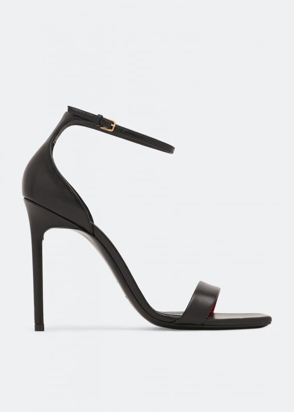 Сандалии SAINT LAURENT Amber sandals, черный 472021AKP001000 | Black фото 1