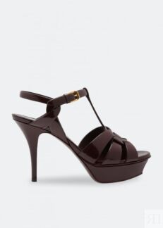 Сандалии SAINT LAURENT Tribute platform sandals, красный