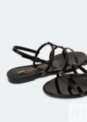 Сандалии SAINT LAURENT Cassandra flat sandals, черный 652758B8IVV1000 | Black фото 2