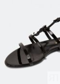 Сандалии SAINT LAURENT Cassandra flat sandals, черный 652758B8IVV1000 | Black фото 3