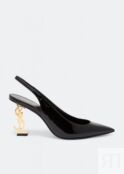 Туфли SAINT LAURENT Opyum slingback pumps, черный 6301080NPKK1000 | Black фото 1