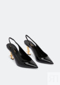 Туфли SAINT LAURENT Opyum slingback pumps, черный 6301080NPKK1000 | Black фото 2