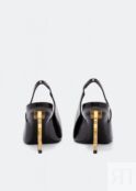 Туфли SAINT LAURENT Opyum slingback pumps, черный 6301080NPKK1000 | Black фото 3