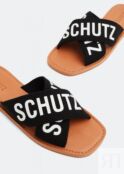 Сандалии SCHUTZ Logo flat sandals, черный S2088900040002UX10K7-X6 | Black фото 3