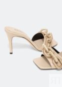 Мюли SERENA UZIYEL Catena high-heel mules, бежевый