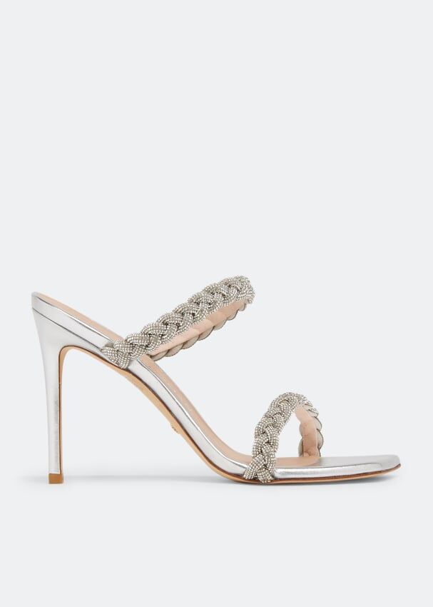 Сандалии STUART WEITZMAN Addison 100 sandals, серебряный S7052-SLV | Silver фото 1