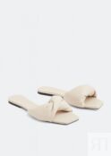 Сандалии STUDIO AMELIA Twist Front flat sandals, белый F427-STONE | White фото 5