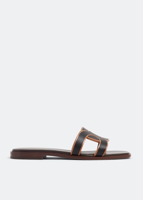 Сандалии TOD'S Leather sandals, черный XXW70K0GU70MID9999 | Black фото 1