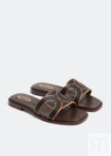 Сандалии TOD'S Leather sandals, черный XXW70K0GU70MID9999 | Black фото 4