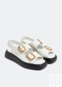 Сандалии TOD'S Leather sandals, белый XXW11K0FH50MIDB001 | White фото 4