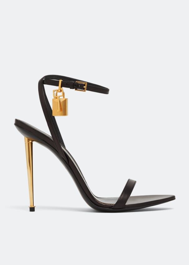 Сандалии TOM FORD Padlock naked sandals, черный W2272-LKD002G-1N001 | Black фото 1