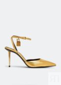 Туфли TOM FORD Padlock slingback pumps, золотой