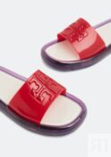 Шлепанцы TORY BURCH Bubble Jelly slides, красный