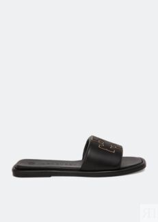 Шлепанцы TORY BURCH Double T Sport slides, черный